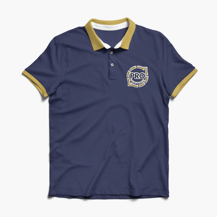 Blue polo shirt