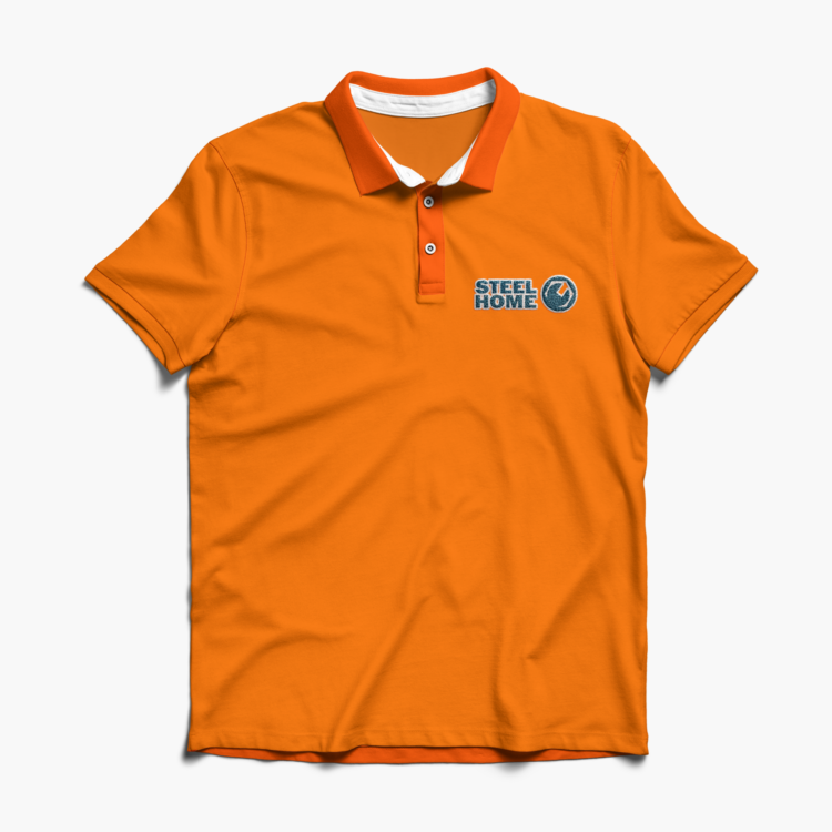 Orange polo shirt