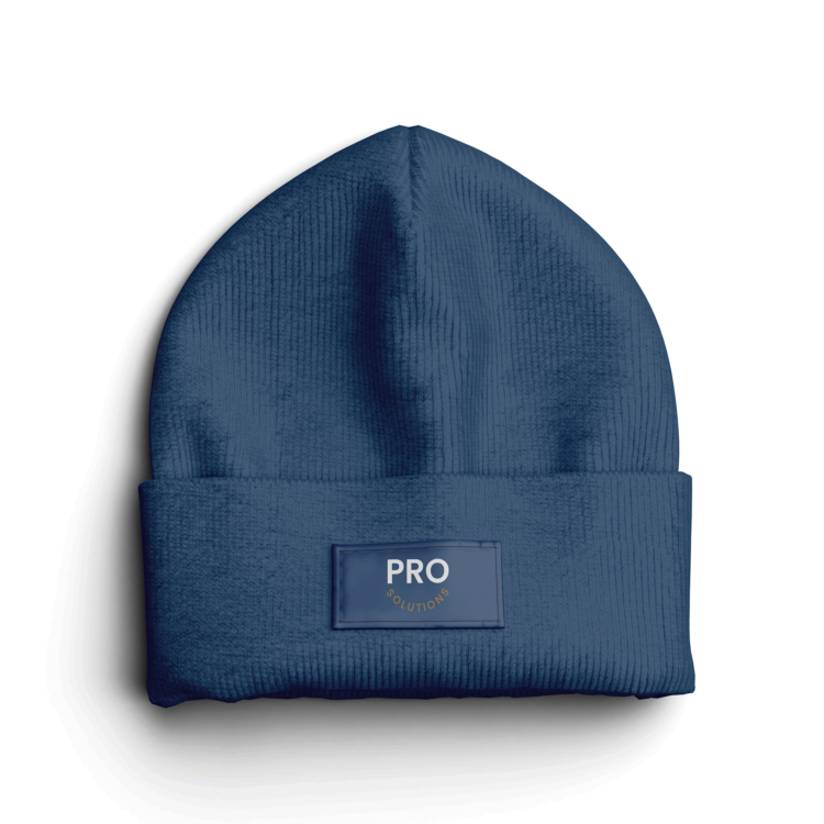 Blue knit hat